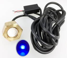P00307bu Pactrade Marine Boat Blue 7w Led Brass Drain Plug Underwater Light 1/2 Npt