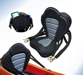 Pdsa0457 Pactrade Marine Adjustable Straps Black Gray Extra Padded Deluxe Kayak Seat Detachable Storag