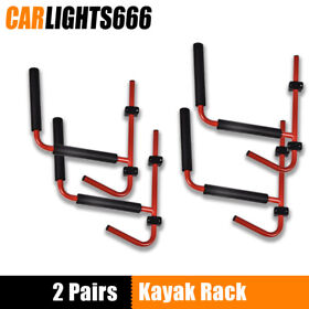 C-04kra0002ard Pair Kayak Rack Ladder Wall Mount Storage Bike Surfboard Canoe Fold Hanger