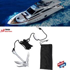 Ms1926v Partra New Fit For Small Boats Canoe Paddle Boards Folding Anchor Set 5.5lb White Usa