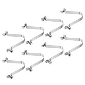 Pta220917tt0116 Patikil 8.5x6mm Kayak Paddle Snaps 8 Pack Pole Push Button Spring Clips Steel Hollow