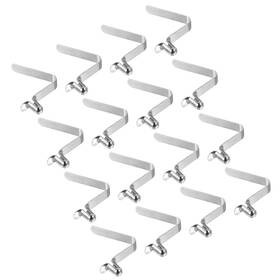 Pta231228tt000313 Patikil 8x5mm Kayak Paddle Snaps 16 Pack Tent Pole Clips Steel V Shaped Single Pin Pu