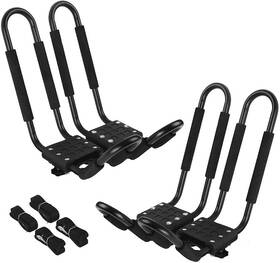 Piripara 445036577516 Kayak Roof Rack 2 Pairs J-bar Carrier Holder For Canoe Suv Cars Truck Surf