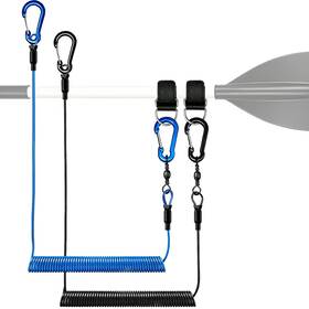 Pristis B20911 2 Pack Fishing Pole Tethers Retractable Kayak Paddle Leash With Stee