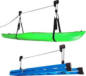 Products 313018683623 Kayak Hoist - Overhead Garage Storage Pulley System With 125lb Capacity For