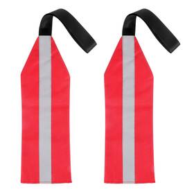 Irrxqk9m Psyqtsuary 683991 1 2 Pcs Tow Flag Red Warning Flags With Webbing Travel Safety 57 13cm