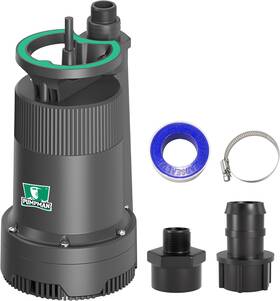 Uto14001 Pumpman 1/4hp Portable Water Pump 2110gph 1/4 Hp Utility Black