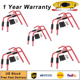 Purple 550729184326 Folding Hanger Wall Mount Kayak Rack Storage Surfboard Canoe 5 Stes