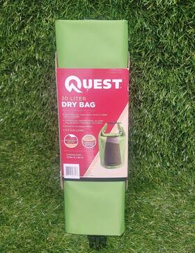 Quest 886081286478 20l Fold Top Waterproof Dry Bag 20 Liter Green