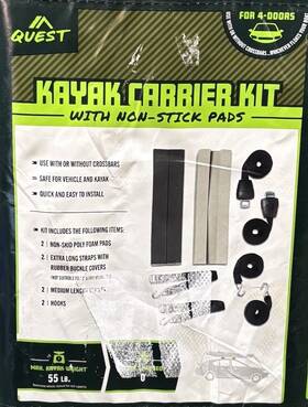 Pad00258 Quest Kayak Carrier Kit Up To 55lbs With Non-stick Pads