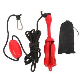 R6616995 Rdeluxi New 5.5 Lb Complete Portable Kayak Folding Anchor Kit With 26.2 Ft Rope And Buoy