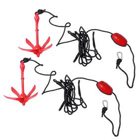 R6618810 Rdeluxi For Kayak Canoe Pwc Sailboat Fishing Red 3.3lb Marine Folding Board Anchor Kit