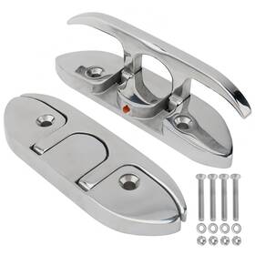 Realplus 609832340171 2 Pack Of 316 Stainless Steel 4.5 Inch Boat Folding Cleat With Fastenerflip U Realplus 609832340171 2 Pack Of 316 Stainless Steel 4.5 Inch Boat Folding Cleat With Fastenerflip U
