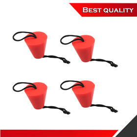 Tr26873 Red Silicone Scupper Plug 4pcs Kit For Kayak Canoe