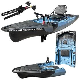 Reel Yaks 860012790746 Recon Modular Fishing Kayak - 10.5ft Lightweight Fin Drive Sit On Top