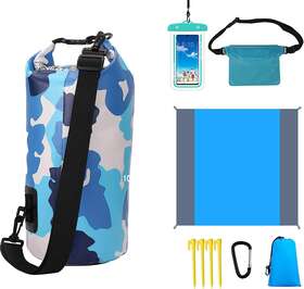 B-20l Reliable1st Waterproof Dry Bag Backpack 10l Roll Top Portable Storage With Beach Blanket San