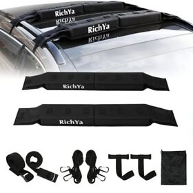 Rich Ya Soft Roof Rack Pads 2pc Universal Car 32inch For Kayak