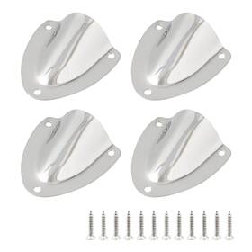 Rsb2289 Risbay 4pcs Silver Stainless Steel Clam Shell Vent Wire Cable Hole Ventilator