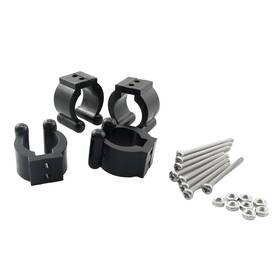 6052-kpprc-4 Rlecs Kayak Paddle Clip 4 Sets Black Plastic Canoes Rowing Boat Positioning R