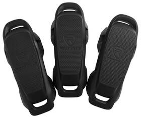 Rockville 810095687297 3 Pack Titan Foam Fender Black 22 Inch X9 Boat Bumper No-knot/quick Adjust