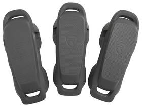 Rockville 810095687303 3 Pack Titan Foam Fender Gray 22 Inch X9 Boat Bumper No-knot/quick Adjust