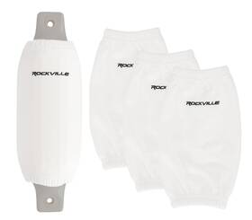 C44516w Rockville 4-pack 4.5 Inch To 5 White Boat Fender Covers Uv/abrasion Resistan