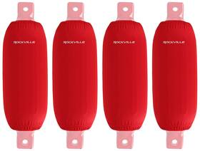 C6523r Rockville 4 6.5 Inch X23 Red Fender Covers Stretchy Uv/abrasion Resistant
