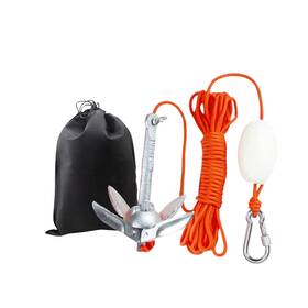 Mj-h9275 Sailupxinyuan Aitreasure Small Boat Anchor Kit Folding Grapnel Carbon Steel For Kayak C