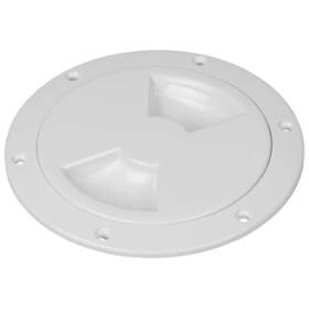 Sea-dog 035514336017 Smooth Quarter Turn Deck Plate - White 4 Inch