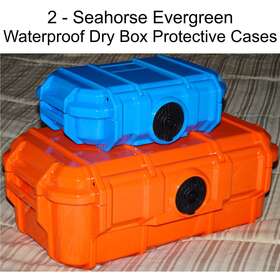 Seahorse 52 57 Two Evergreen Waterproof Dry Box Protective Cases - Excellent