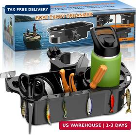Seaperk 768561807741 Boat Caddy Organizer 3-in-1 Mount Screw/fishing Track/clamp-on Removabl