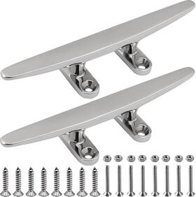 B0cm915x8n Shenghuiss New Boat Deck Cleat 2-pack 316 Stainless Steel 8 Inch Open Base Dock With Fasteners