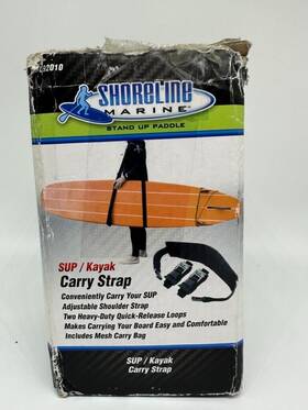 Sl92010 Shoreline Marine Sup Kayak Carry Strap Adjustable With Mesh Bag - Never Used