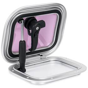 0089aa07 Smart Marine Boat Porthole Window Anodized Aluminum Frame Rectangle Portlight Hatch L
