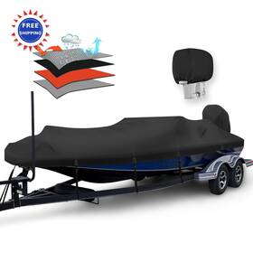 Blk-20 Solim Waterproof Boat Cover 20 -22 Long Beam Width Up To 100 Heavy Duty Marine Grade