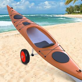 Usa32-0140141 Soozier Outdoor Kayak Transport Wagon With Adjustable Width Crossbar And Large Rolling Tires