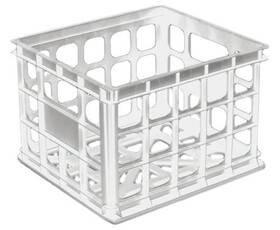 16928006 Sterilite 15-1/4 Inch X 13-3/4 10-1/2 White Storage Crate