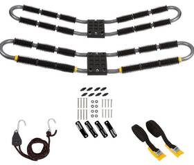 44-0166 Suspenz Kayak Roof Rack With Tie Down Straps Ez Roller V-rack Car Top Carrier Mount