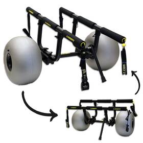 Suspenz 850043245056 Fishing Kayak Beach Sand Cart Trolley Heavy Duty Canoe Carrier Trailer With