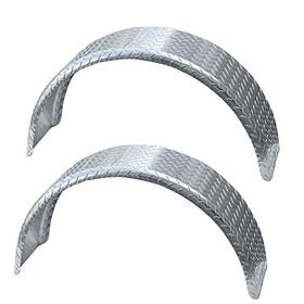 44836n-2 Tie Down Single Axle Aluminum Trailer Fenders Diamond Plated 33.74 In X 9 14