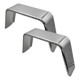 Tie Down 723269442519 16 Inch Wheels - Trailer Fenders Single Axle Diamond Plated Aluminum