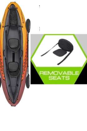 2622029 Tobin Sports Universal Kayak Seat Removable Padded Canoe With Storage Pouch Fishing Boat