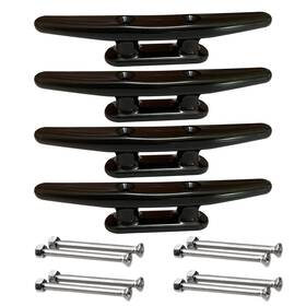 Trafu 765305093613 Black Boat Nylon Cleat 4pcs 6inch-4pcs