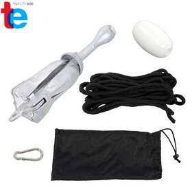 Tr80214 Turitrade For Canoe Kayak Raft Boat Complete Folding Anchor Bouy Kit 5.5lb With 26.2ft Rope