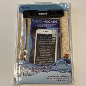 3856mj Tzumi Aqua Pocket 100% Waterproof Pouch For Iphones And Other Smartphones / New
