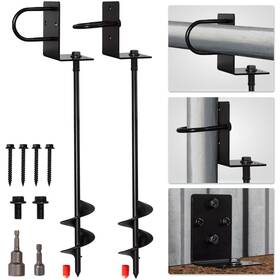 Vasgor 720371700803 Multi-purpose Mobile Home Anchors - Set Of 4 Ground Anchor Screw In With Brac Vasgor 720371700803 Multi-purpose Mobile Home Anchors - Set Of 4 Ground Anchor Screw In With Brac
