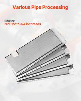 Vevor 197988678007 Threading Machine Dies 1/2 Inch -3/4 Npt Pipe 4 Pcs Right-handed Fit Ridgid