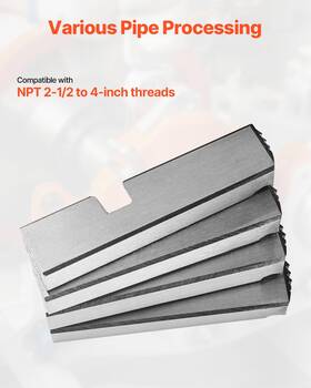 Vevor 197988678014 Threading Machine Dies 2-1/2 To 4 Inch Npt Pipe Packs Right-handed Hss