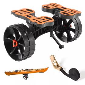 Vevor 445006226215 Kayak Cart 300 Lbs. Load Capacity Foldable Trolley With 10- Inch Solid Rub