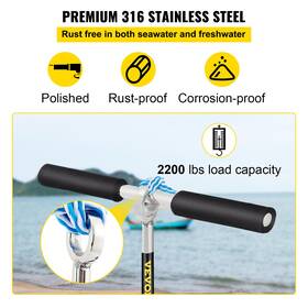 Vevor 810087874230 Sand Anchor 18 Inch Length Auger To The Beach And Sandbar 316 Stainless Steel Scre